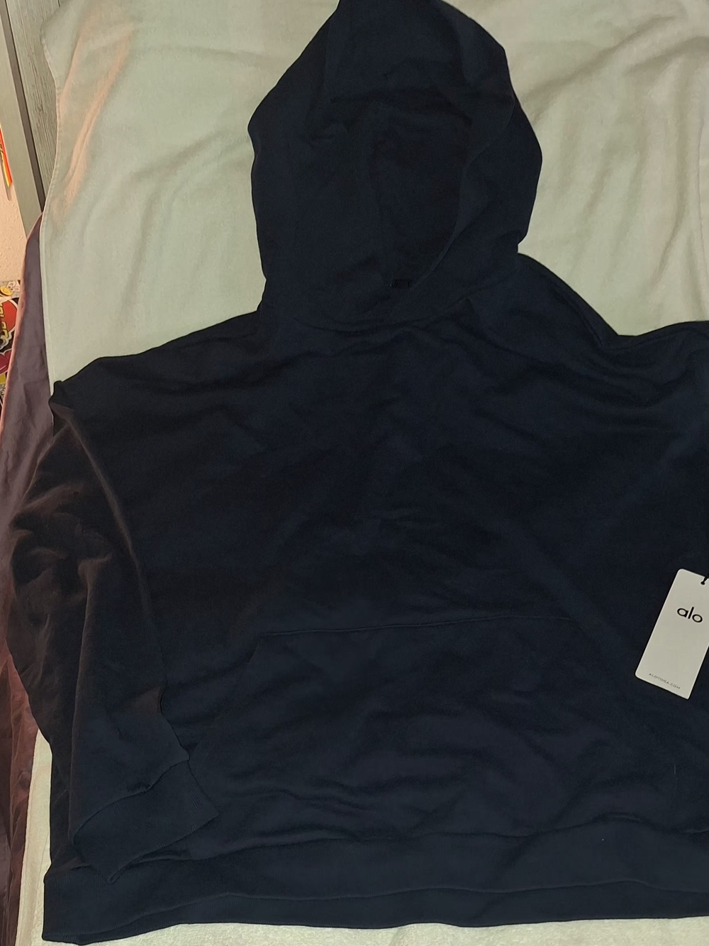 Alo Men’s Black Hooded Pullover Sweatshirt